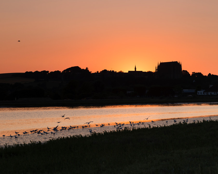 Lancing College Chapel 3 
 Keywords: Adur, College, River, lancing, reflection, sunset