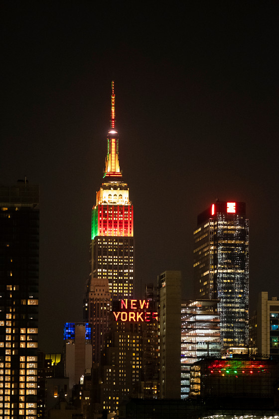 Empire State Building Christmas Colours