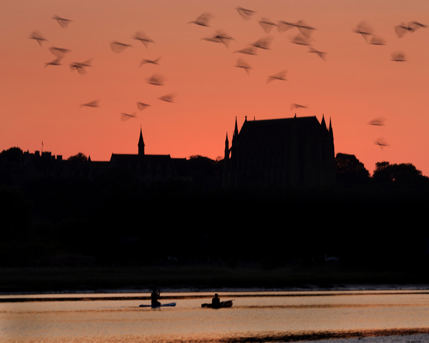 Lancing College Chapel 1 
 Keywords: Adur, College, River, lancing, reflection, sunset