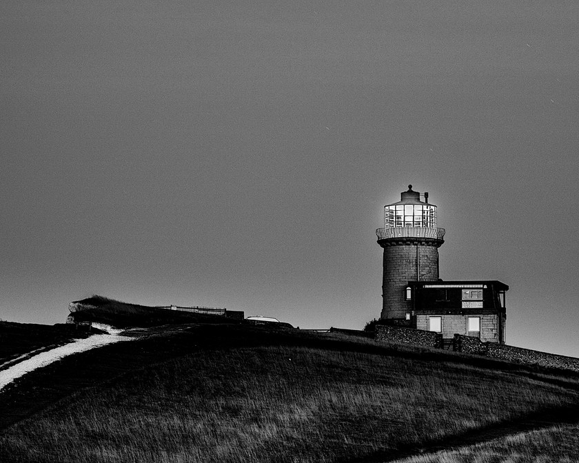 Belle Tout by moonlight 
 Keywords: Beachy Head, Lighthouse, dawn, sunrise