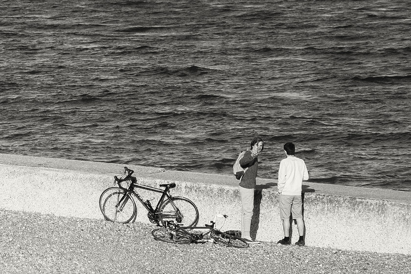 Discussion 
 Keywords: Beach, Maldwyn, Nik, bike, pointing, street